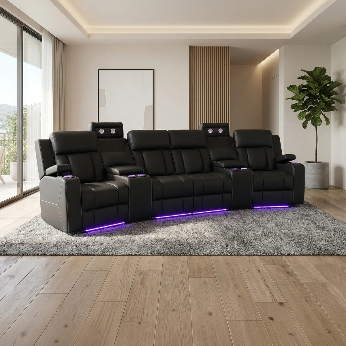 Brookvale 4 Seater Electric Home Theatre Lounge