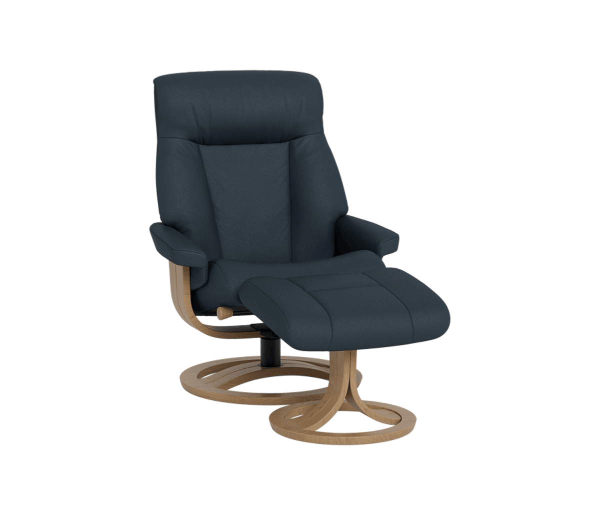 La-Z-Boy Atlanta Large Oak Swivel Recliner + Footstool
