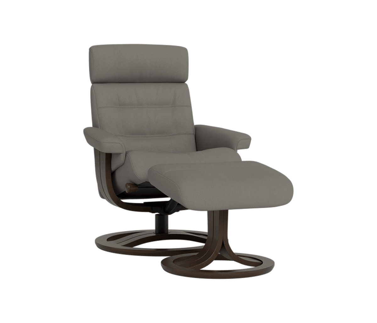 La-Z-Boy Royal Wenge Swivel Recliner + Footstool