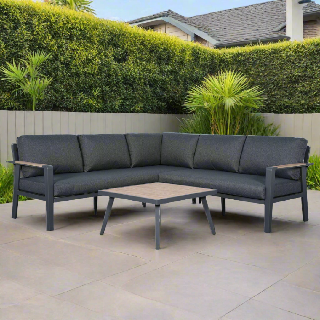 Arletter Corner Lounge with Coffee Table | Charcoal