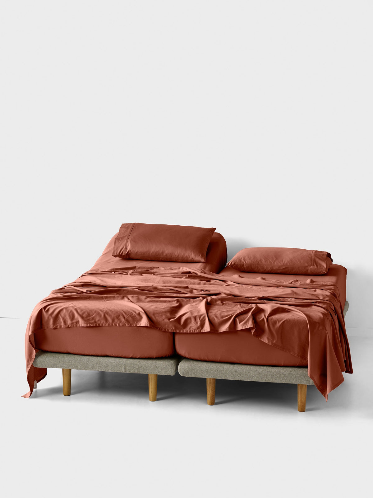 500TC Cotton Sateen Augusta Brick Sheet Set
