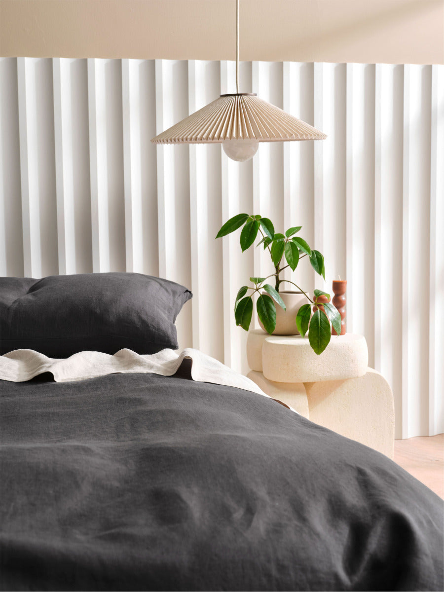 Pure Linen Nimes Magnet Quilt Cover Set