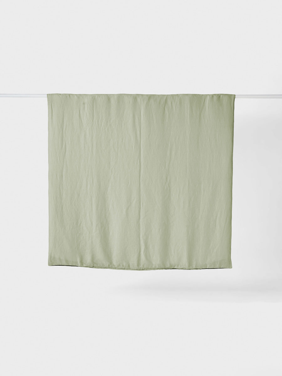 Pure Linen Nimes Duet Moss/Wasabi Quilt Cover Set