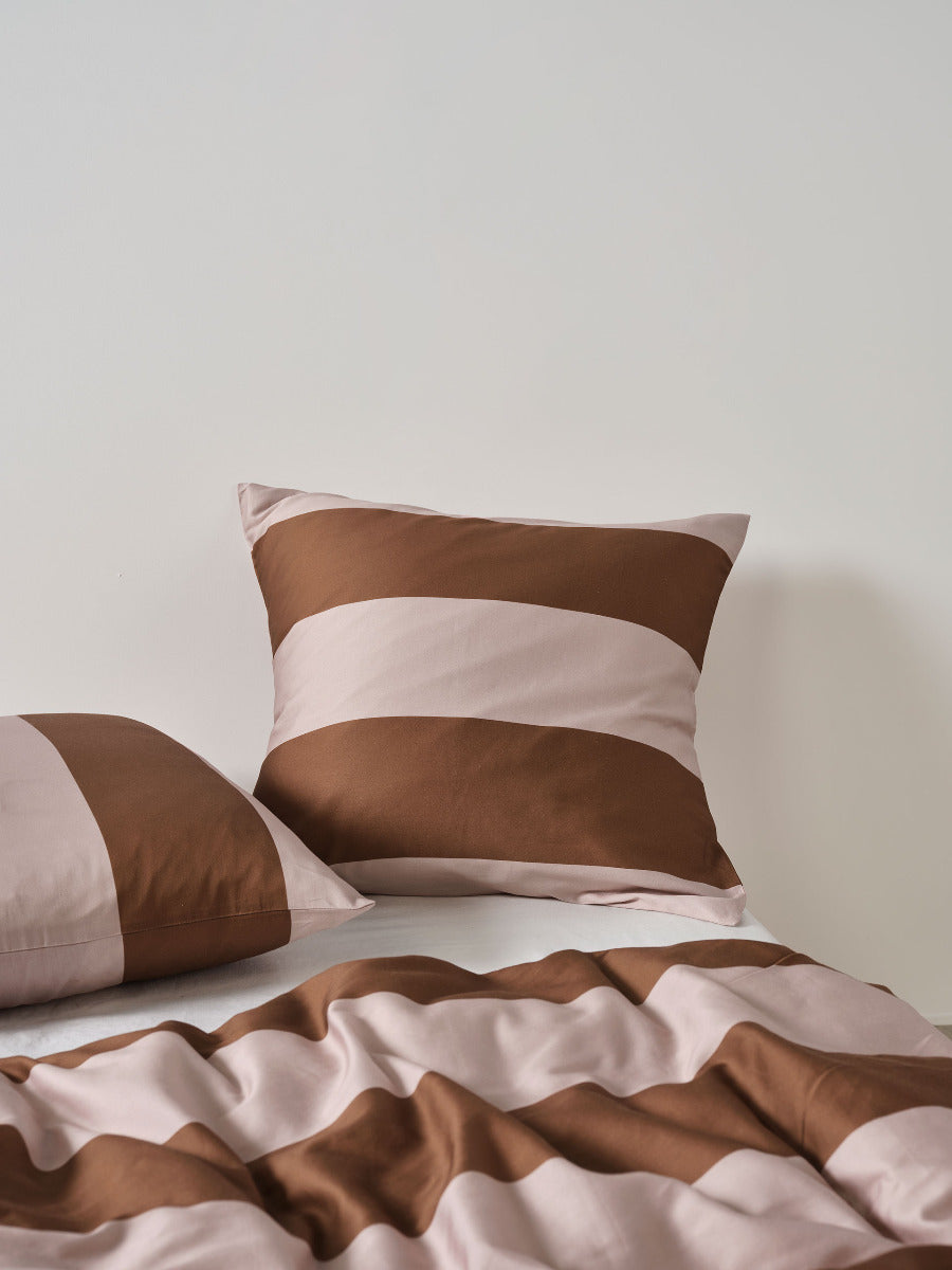 Rugby Stripe Orchid Quilt Cover Set