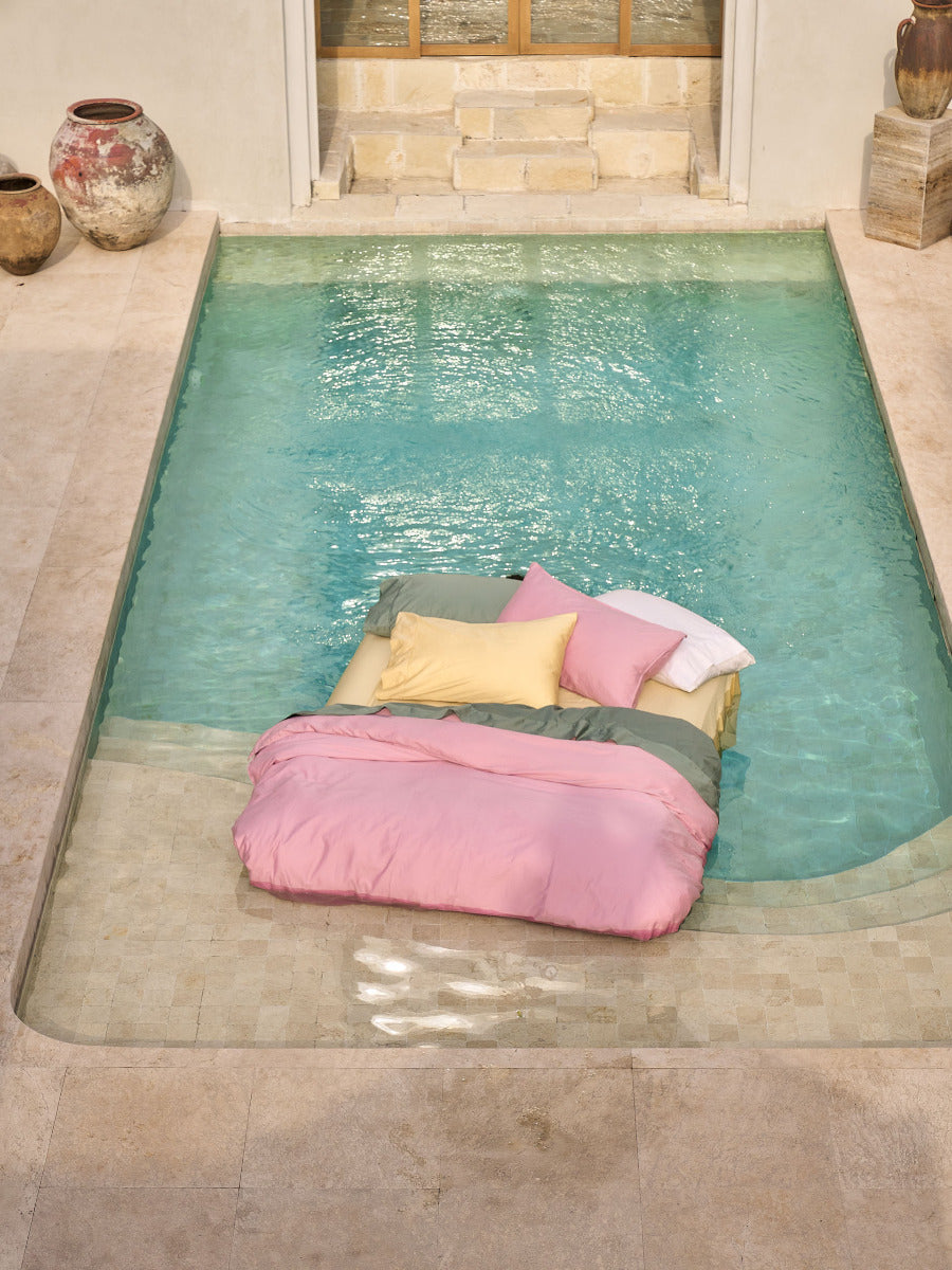 Surf Wash Dusty Rose 400TC Quilt Cover Set
