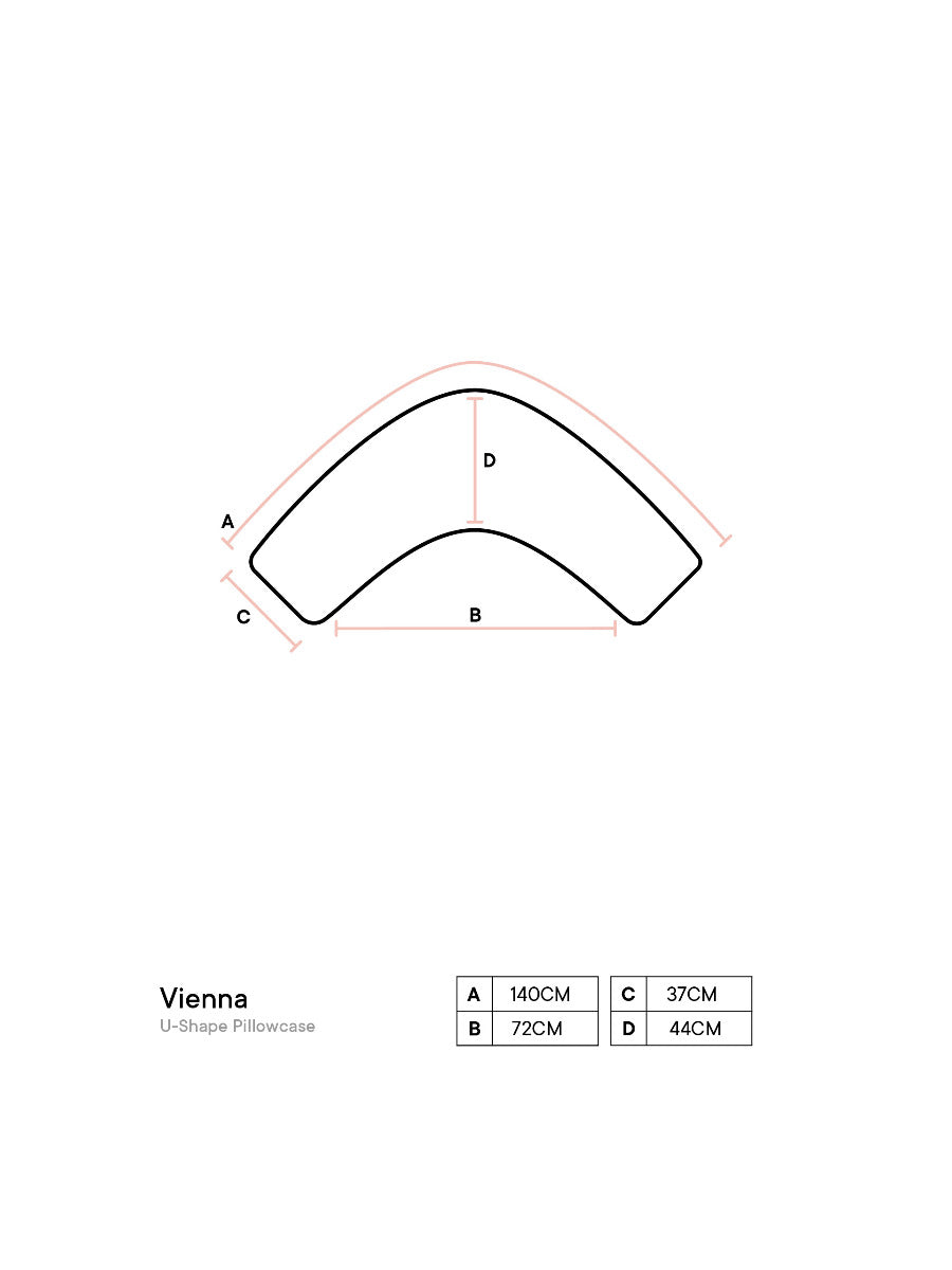 Vienna White U-Shaped Pillowcase