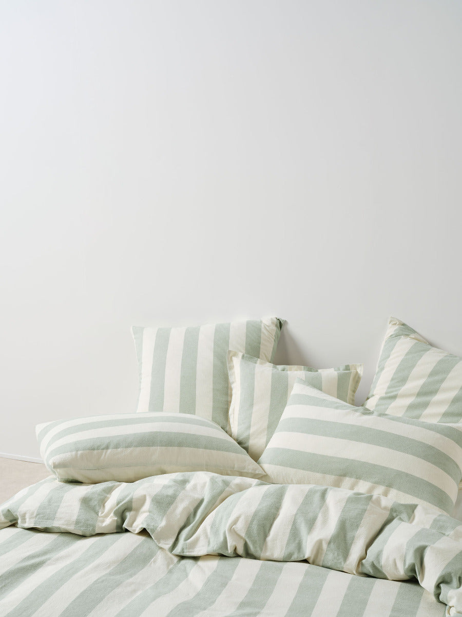 Vintage Stripe Jade Cushion 48x48cm