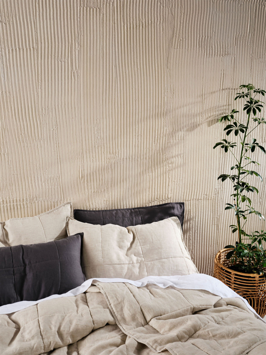 Pure Linen Nimes Natural Pillow Sham Pair