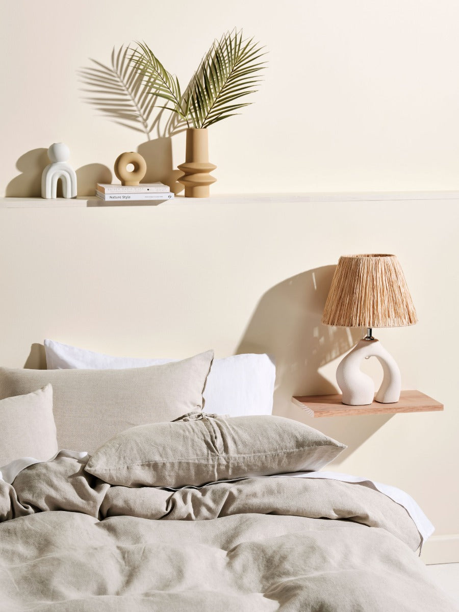 Pure Linen Nimes Natural Quilt Cover Set