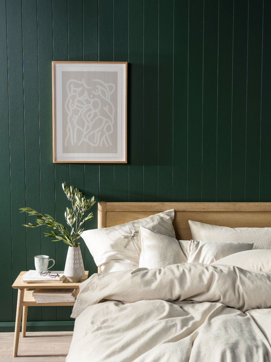 Pure Linen Nimes Natural Standard Pillowcase