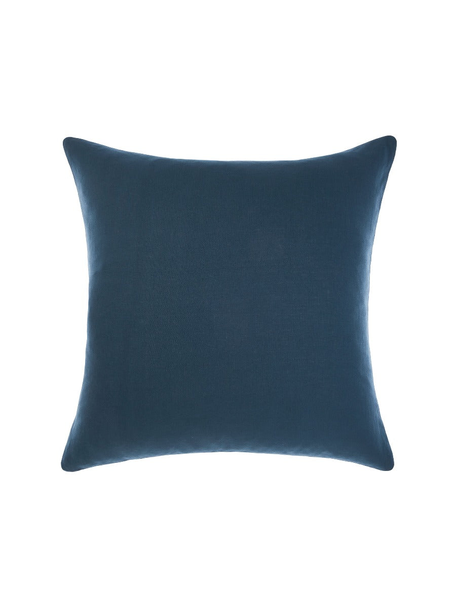 Pure Linen Nimes Navy European Pillowcase
