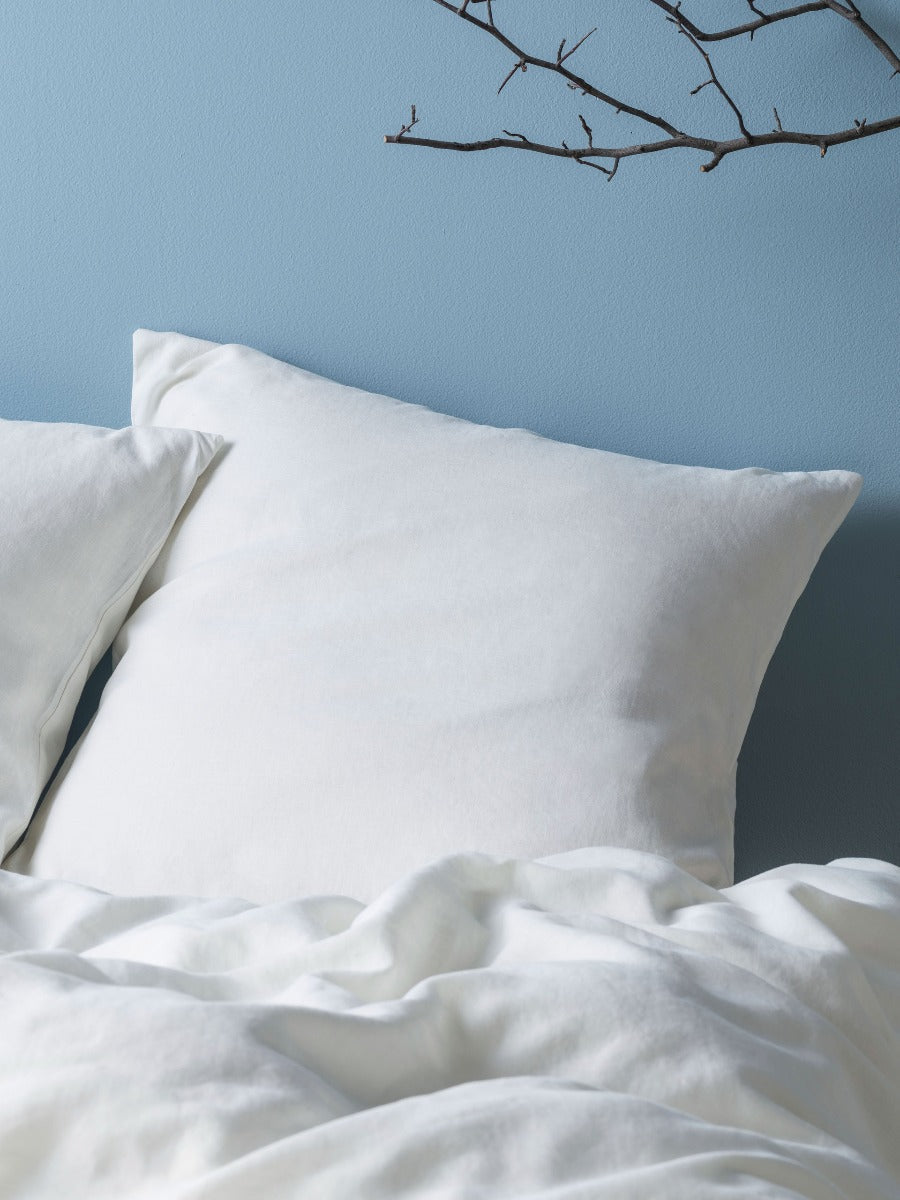 Pure Linen Nimes White European Pillowcase