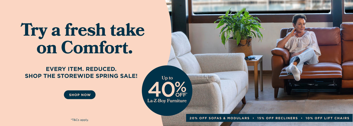 La-Z-Boy storewide spring sale. Terms apply.