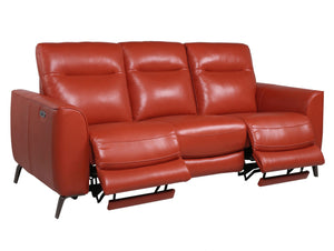 La-Z-Boy Colorado Leather 3 Seater Twin Power Recliner with Adjustable Headrests