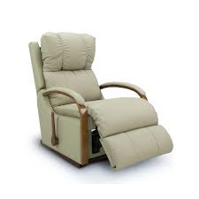 La-Z-Boy Harbor Town Leather Rocker Recliner with Adjustable Headrest