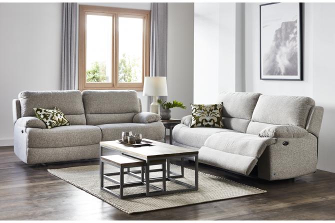 Pearl Fabric 2 Seater, 2.5 Seater or Electric Recliner Sofa