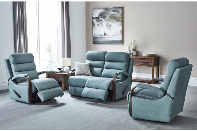 Princeton Fabric 2 Seater with Recliner Chairs