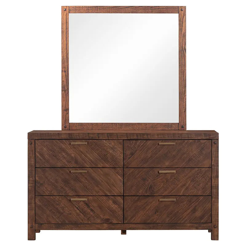 Colchester Dresser , Parquet wood dresser, Natural wood mirror frame, Elegant bedroom dresser, Classic mirror design, Bedroom furniture set, Luxury dresser and mirror, Sophisticated bedroom decor, Timeless dresser design, High-quality wood furniture