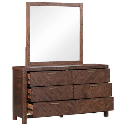 Colchester Dresser , Parquet wood dresser, Natural wood mirror frame, Elegant bedroom dresser, Classic mirror design, Bedroom furniture set, Luxury dresser and mirror, Sophisticated bedroom decor, Timeless dresser design, High-quality wood furniture