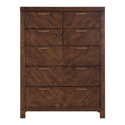 Colchester Tallboy, Parquet design tallboy, Natural wood dresser, Elegant storage solution, Luxury tallboy dresser, Space-saving bedroom furniture, Timeless tallboy design, High-quality wood furniture, Sophisticated home decor, Durable wood tallboy