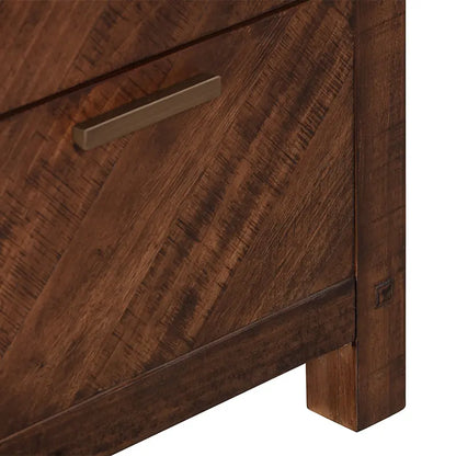Colchester Tallboy, Parquet design tallboy, Natural wood dresser, Elegant storage solution, Luxury tallboy dresser, Space-saving bedroom furniture, Timeless tallboy design, High-quality wood furniture, Sophisticated home decor, Durable wood tallboy