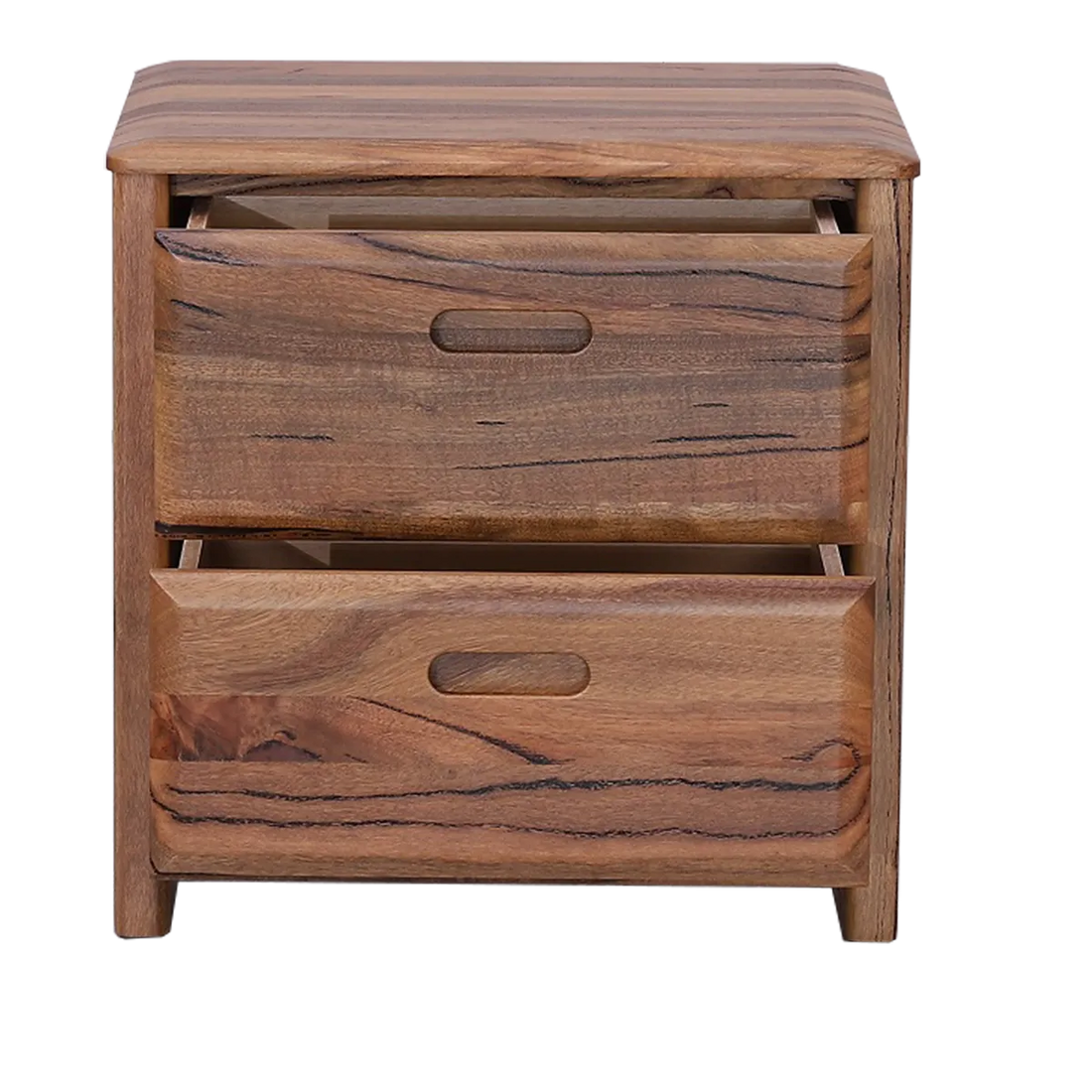 Fremantle Bedside table in Marri timber with two drawers.