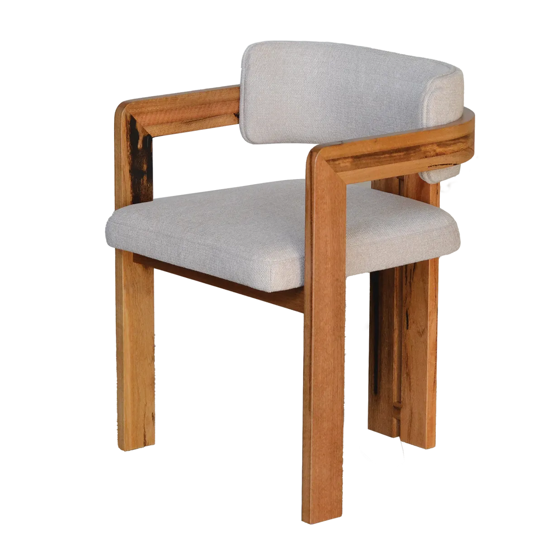 Fremantle Dining Chair in Marri timber with cushioned seat.