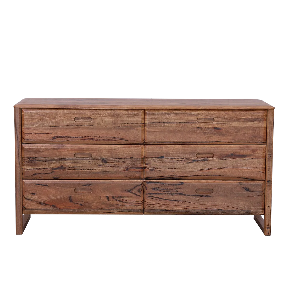 Fremantle Dresser/Mirror in Marri timber with six drawers.