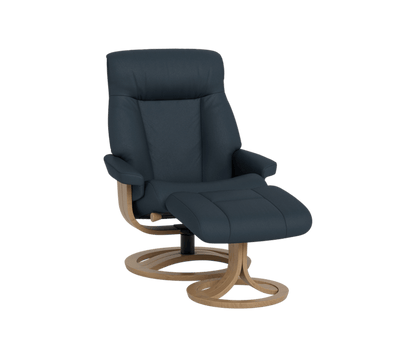 La-Z-Boy Atlanta Large Oak Swivel Recliner + Footstool