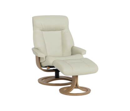 La-Z-Boy Atlanta Oak Swivel Recliner + Footstool