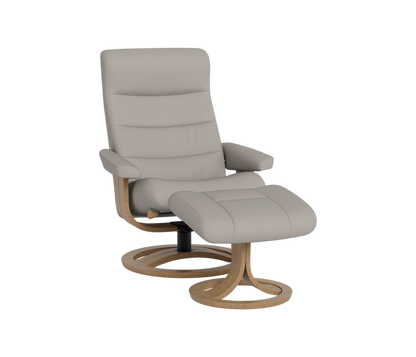 La-Z-Boy Tampa Large Oak Swivel Recliner + Footstool