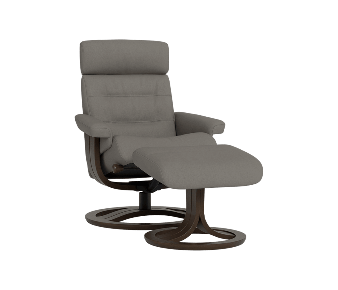 La-Z-Boy Royal Wenge Swivel Recliner + Footstool