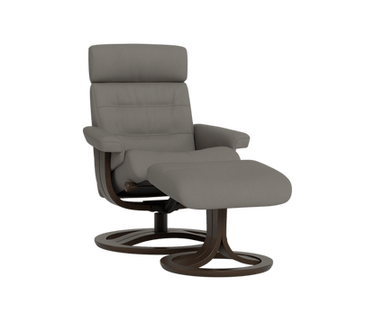 La-Z-Boy Royal Wenge Swivel Recliner + Footstool