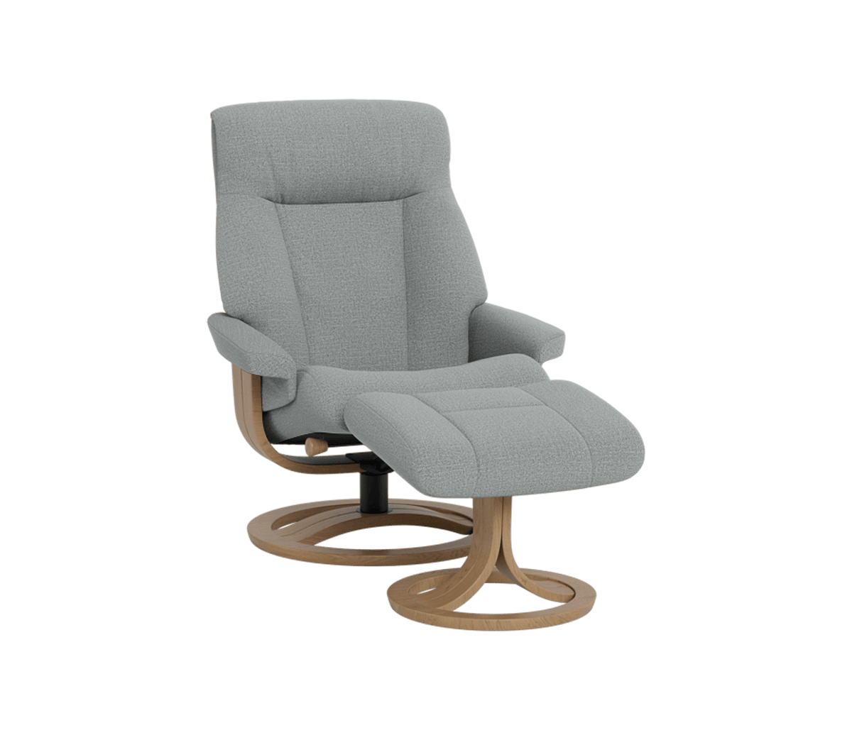 La-Z-Boy Atlanta Oak Swivel Recliner + Footstool