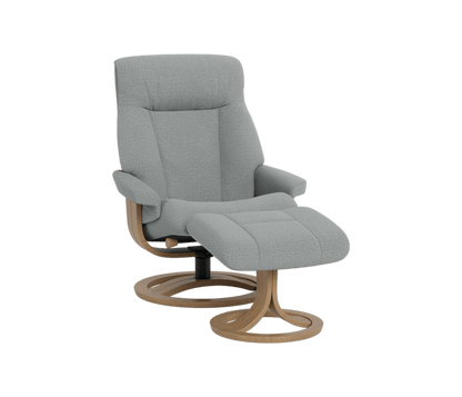 La-Z-Boy Atlanta Oak Swivel Recliner + Footstool