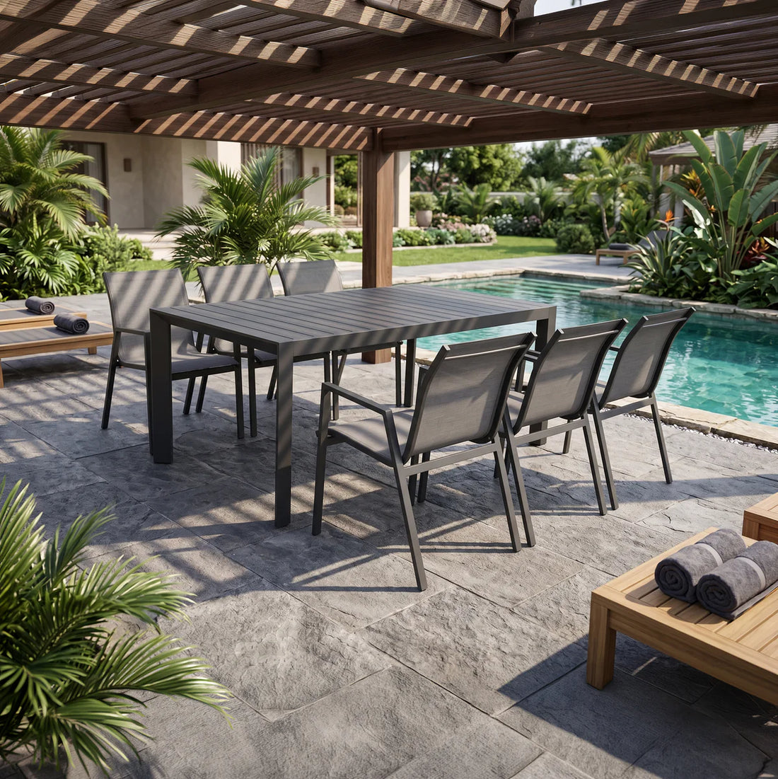 Icaria 7 Piece Outdoor Dining Setting