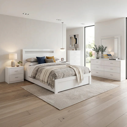 Nook Gas Lift Bed-White
