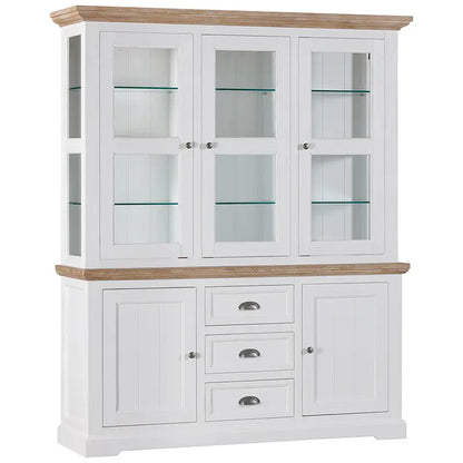 Buffet and Hutch, Paddington range, acacia timber, greywash finish, brushed white accents, VJ panelling, versatile storage, elegant design, timeless appeal, durable construction.