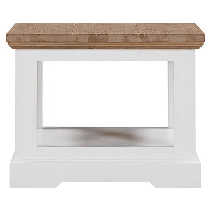 Lamp Table, Paddington collection, acacia timber, greywash finish, brushed white accents, compact design, elegant style, versatile furniture, living room decor.