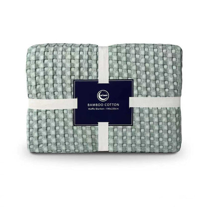 Cotton Bamboo Waffle Blanket
