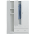 Wardrobe - 3 door, 2 drawer