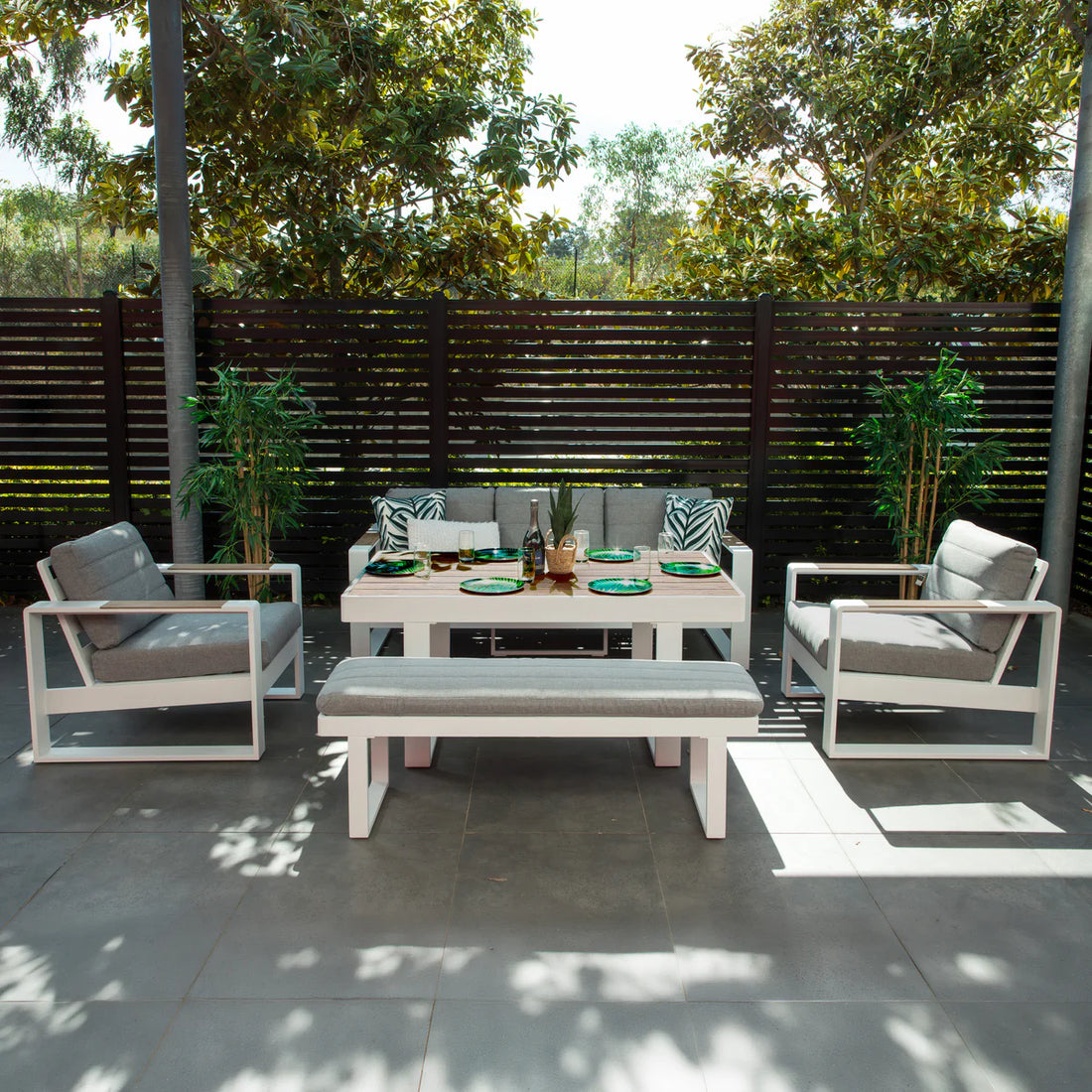 Maderia 5 Piece Outdoor Lounge and Dining Setting