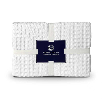 Cotton Bamboo Waffle Blanket