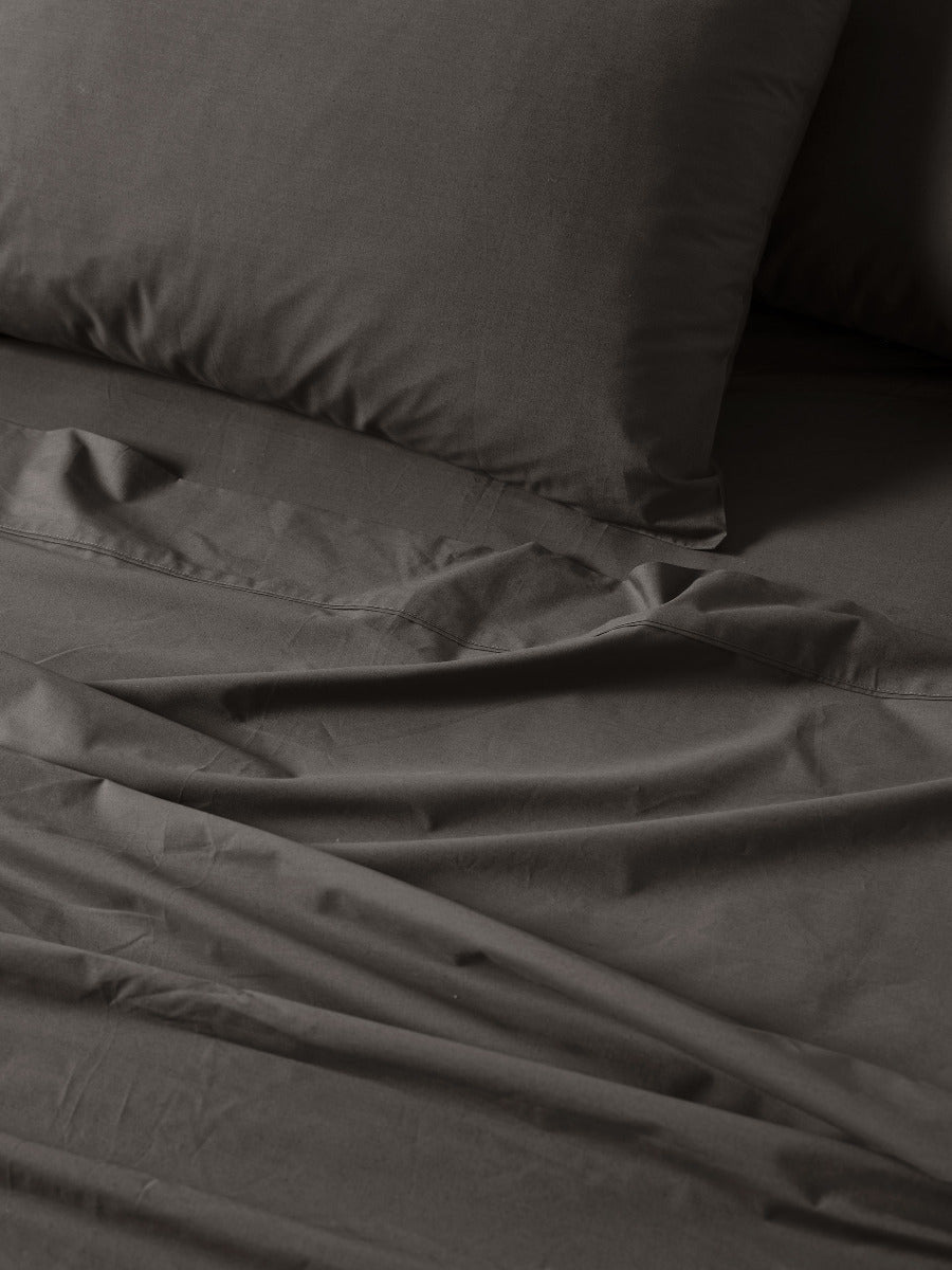 1000TC Cotton Sateen Charcoal Sheet Set