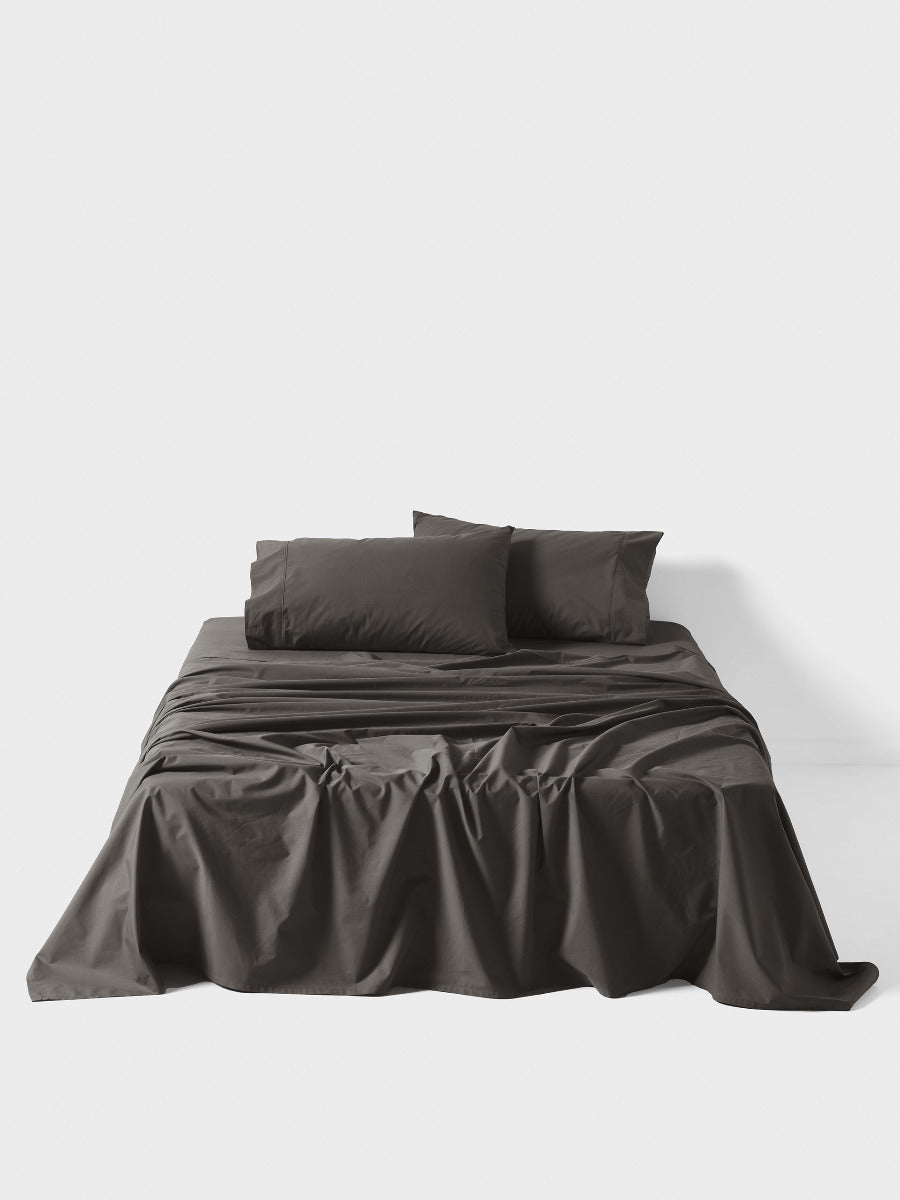 1000TC Cotton Sateen Charcoal Sheet Set
