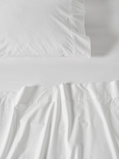 1000TC Cotton Sateen White Sheet Set
