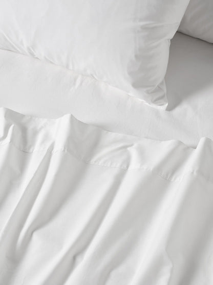 1000TC Cotton Sateen White Sheet Set