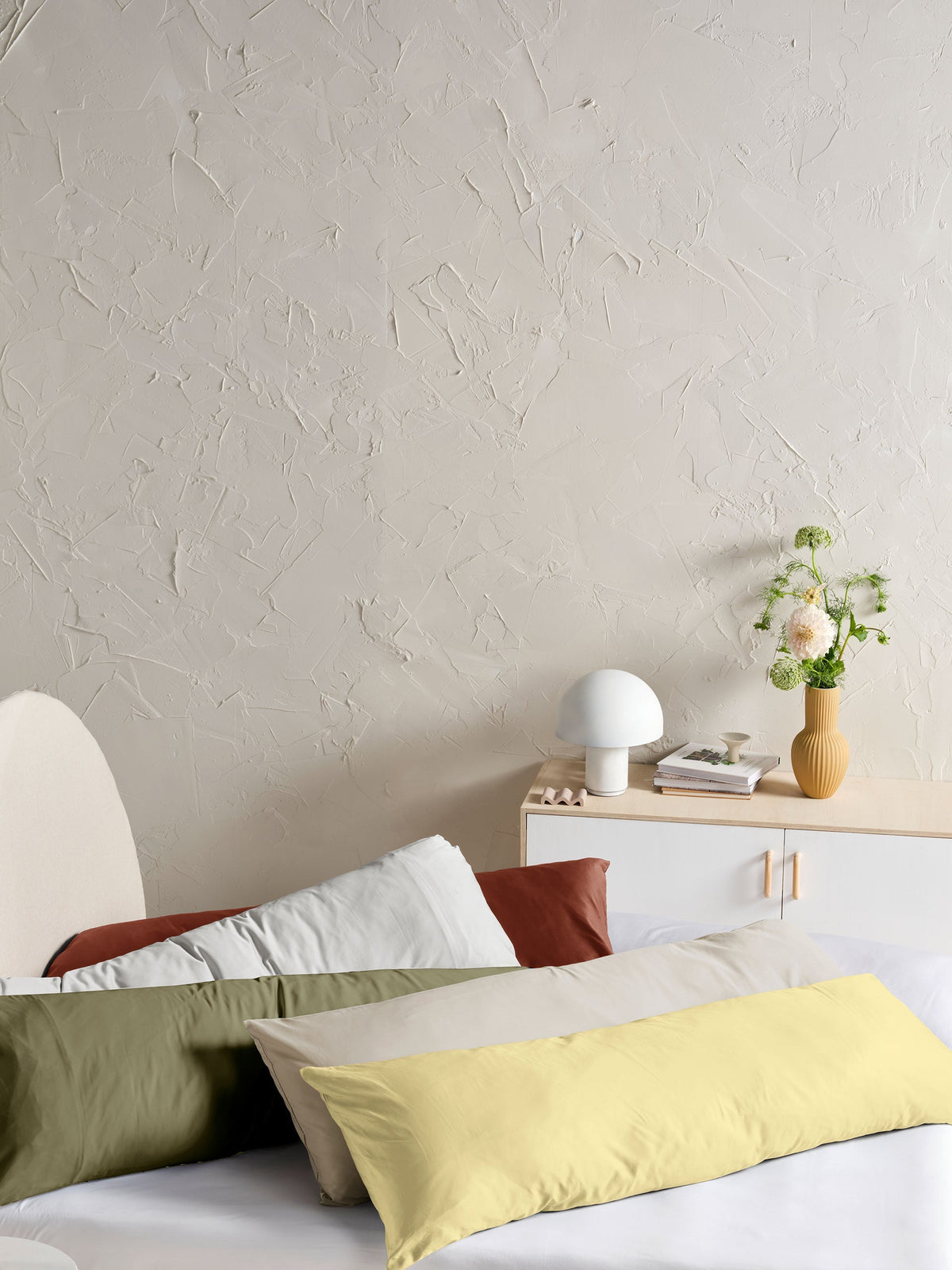 500TC Cotton Sateen Augusta White Body Pillowcase