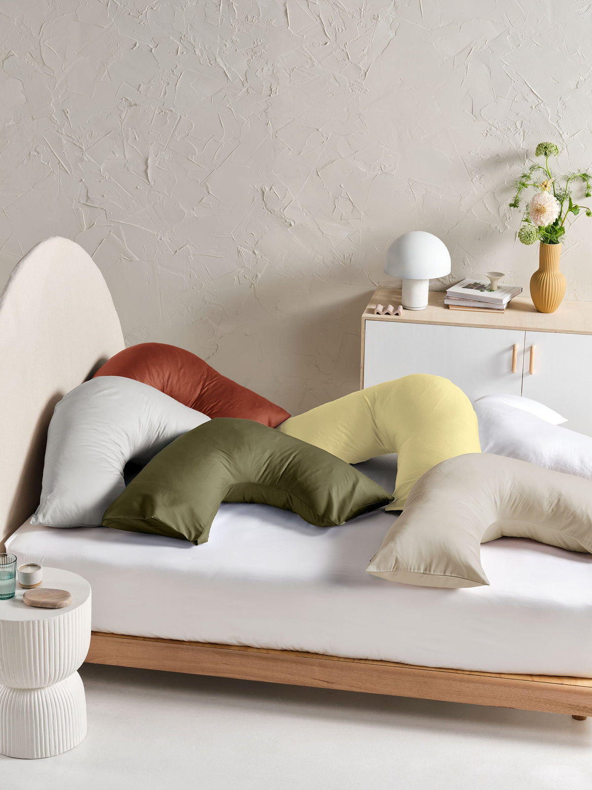 500TC Cotton Sateen Augusta Magnet U-Shape Pillowcase