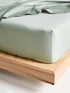 500TC Cotton Sateen Augusta Green Gum Fitted Sheet 50cm